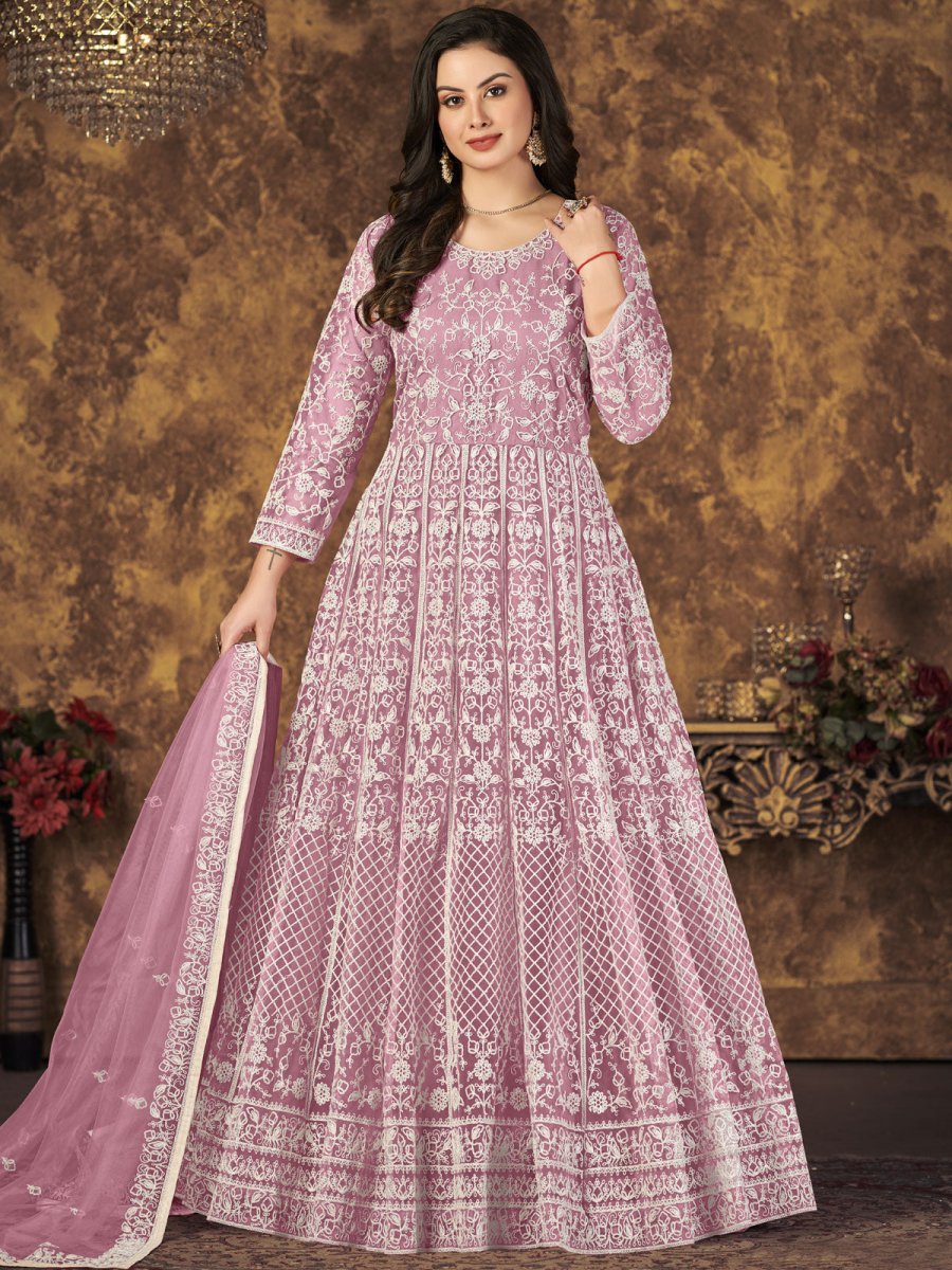 Pink anarkali outlet suits party wear