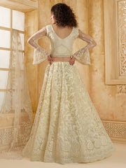 Cream White Embroidered Lehenga Choli