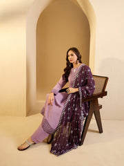 Ethnic Motifs Yoke Design Sequinned Straight Kurta With Palazzos & Dupatta