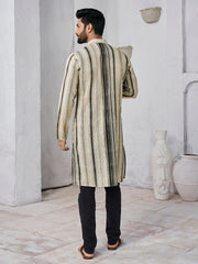 Striped Pure Cotton Straight Kurta