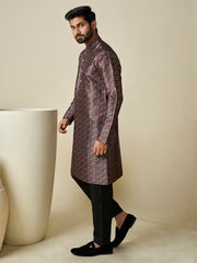 Ethnic Motifs Printed Sequinned Straight Kurta