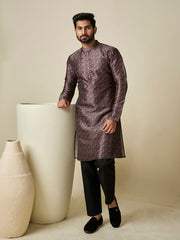 Ethnic Motifs Printed Sequinned Straight Kurta