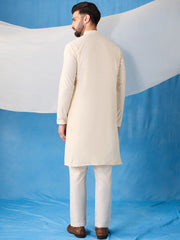 Men Ethnic Motifs Embroidered Regular Thread Work Kurta with Trousers