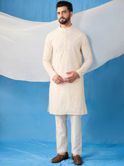 Men Ethnic Motifs Embroidered Regular Thread Work Kurta with Trousers