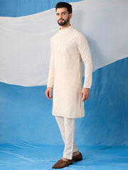 Men Ethnic Motifs Embroidered Regular Thread Work Kurta with Trousers