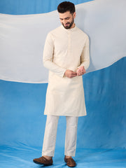 Men Ethnic Motifs Embroidered Regular Thread Work Kurta with Trousers