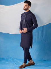 Men Embroidered Regular Sequinned Kurta with Dhoti Pants