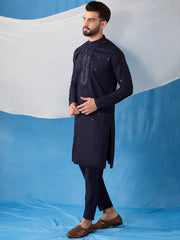 Men Ethnic Motifs Embroidered Regular Sequinned Kurta with Trousers