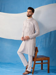 Men Ethnic Motifs Embroidered Regular Sequinned Kurta with Trousers