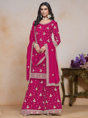 Tempting Chinon Rani Color Festive Look Palazzo Suit