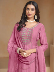 Pink Multi Embroidery Salwar Kameez Suit