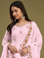 Light Pink Georgette Sharara Set