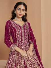 Pink Georgette Wedding Anarkali Suit