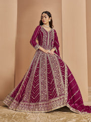 Pink Georgette Wedding Anarkali Suit