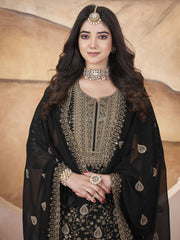 Black Embroidered Women Wear Three Piece Pakistani Suit