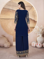 Blue Color Embroidered Pakistani Designs for Suit