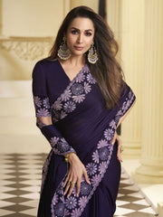 Malaika Arora Sequinned Satin Saree