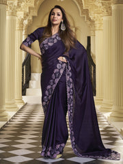 Malaika Arora Sequinned Satin Saree