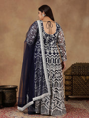 Royal Blue Women Ethnic Motifs Printed Kurta