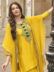 Yellow Party Wear Gharara Suit