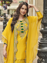 Yellow Party Wear Gharara Suit