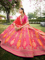 Rani Silk Wedding Lehenga Choli