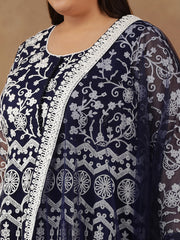 Royal Blue Women Ethnic Motifs Printed Kurta