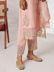 Peach Embroidered Pakistani Suit