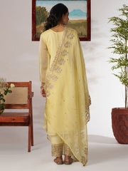 Yellow Embroidered Pakistani Suit