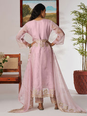 Lavender Embroidered Pakistani Suit