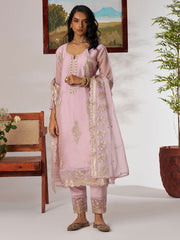 Lavender Embroidered Pakistani Suit