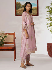 Lavender Embroidered Pakistani Suit