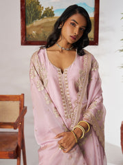 Lavender Embroidered Pakistani Suit