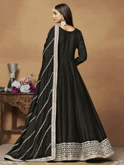 Black Georgette Partywear Anarkali Suit