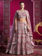 Pink Embroidered Designer Lehenga Choli