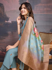 Embroidered Kurta Set With Dupatta