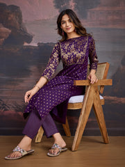 Woven Design Kurta Set