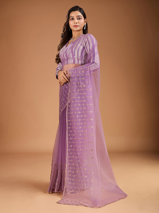 Embroidered Saree with Blouse