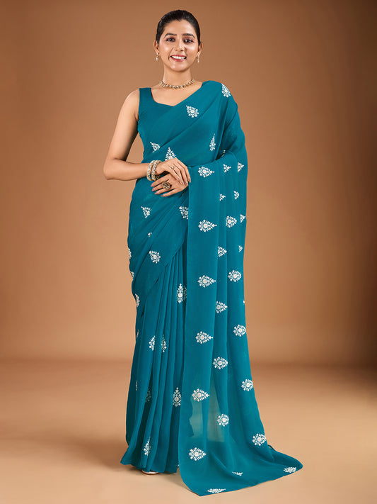 Embroidered Saree