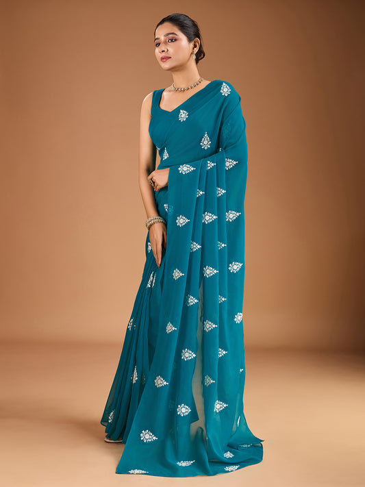 Embroidered Saree