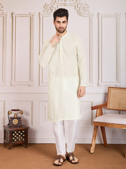 Thread Embroidered Straight Kurta Set