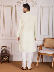 Thread Embroidered Straight Kurta Set