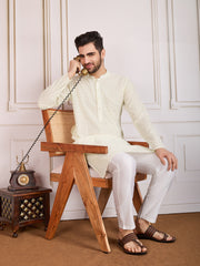 Thread Embroidered Straight Kurta Set