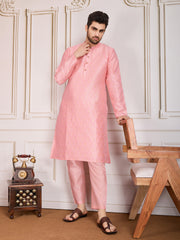 Embroidered Straight Kurta & Trousers