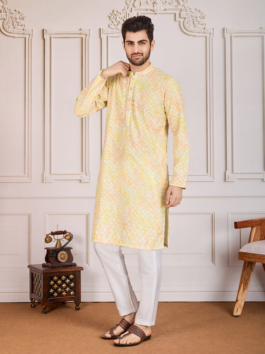 Embroidered Kurta With Trouser