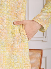 Embroidered Kurta With Trouser