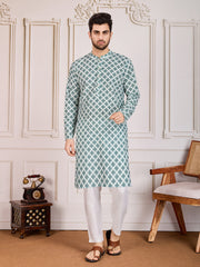 Ethnic Chikankari Embroidered Straight Kurta Set