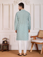 Ethnic Chikankari Embroidered Straight Kurta Set