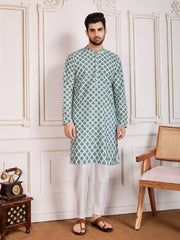 Ethnic Chikankari Embroidered Straight Kurta Set