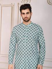 Ethnic Chikankari Embroidered Straight Kurta Set